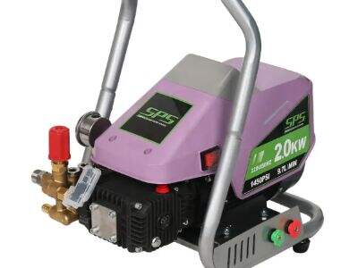 Diesel powered Pressure Washer provides high mobility for construction sites