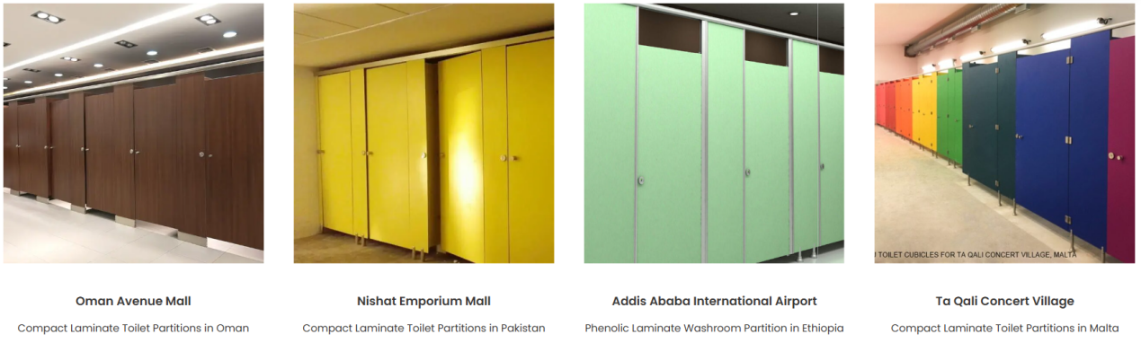 Cost Effective Compact Laminate Toilet Partitions factory