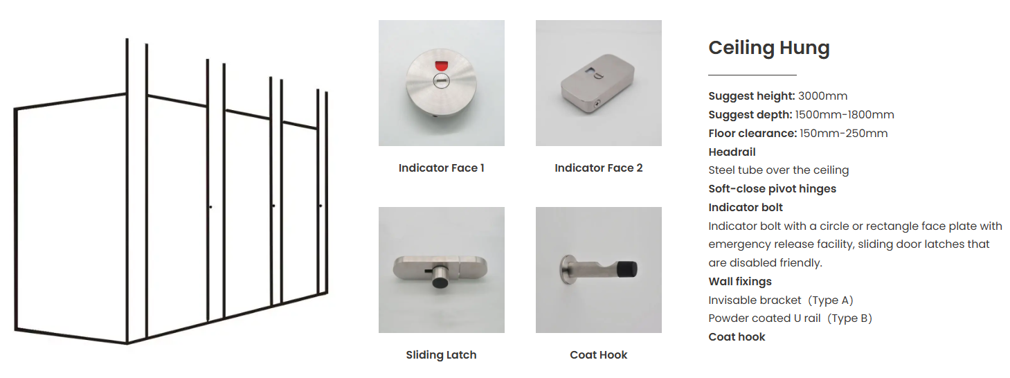 Class A Fire Rating Aluminum Toilet Partitions supplier