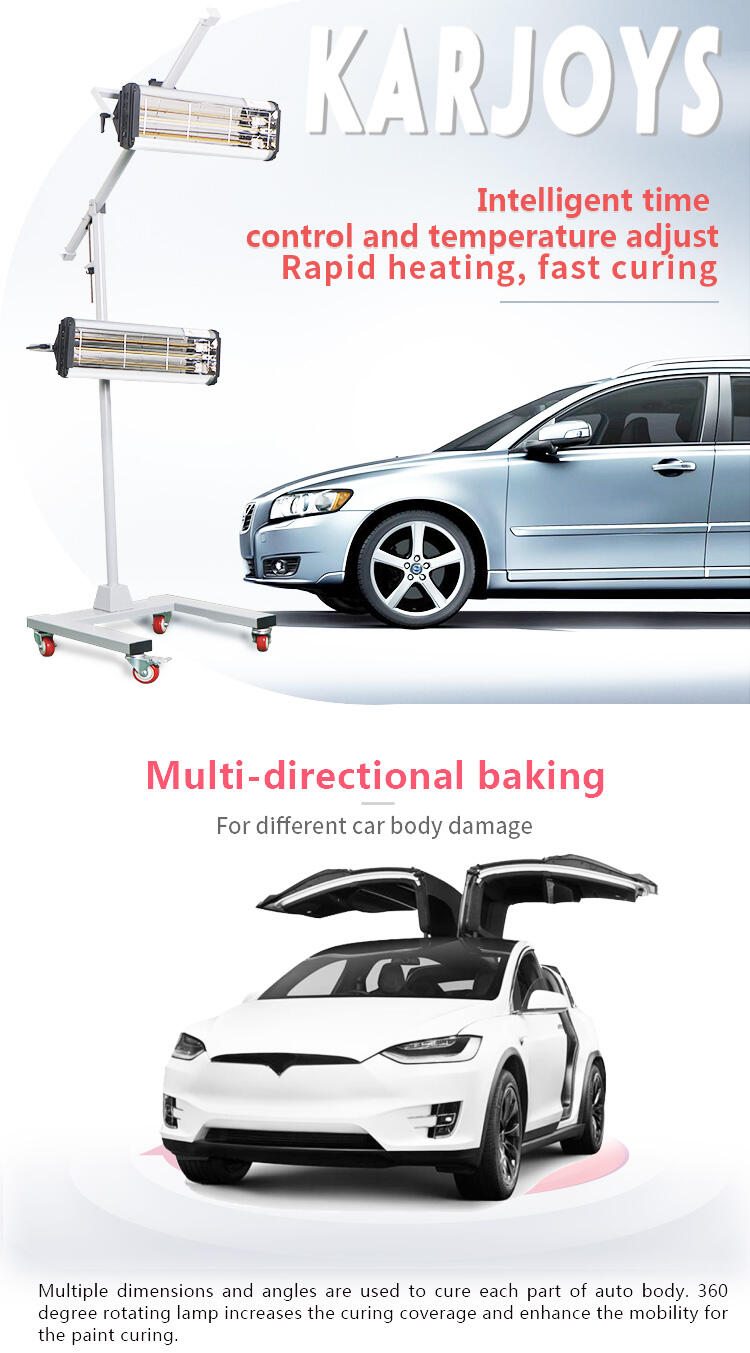 2000w Infrared Paint Curing Lamp For Car Body Repair / Ir Coating Drying Light manufacture