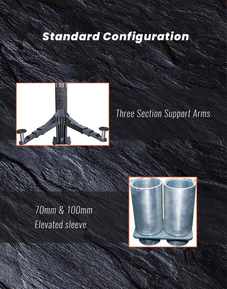 Karjoys 10000lbs 4.5t Hydraulic Automatic Overhead Baseless Clearfloor 2 Poles Vehicle Elevators Two Post Lif manufacture