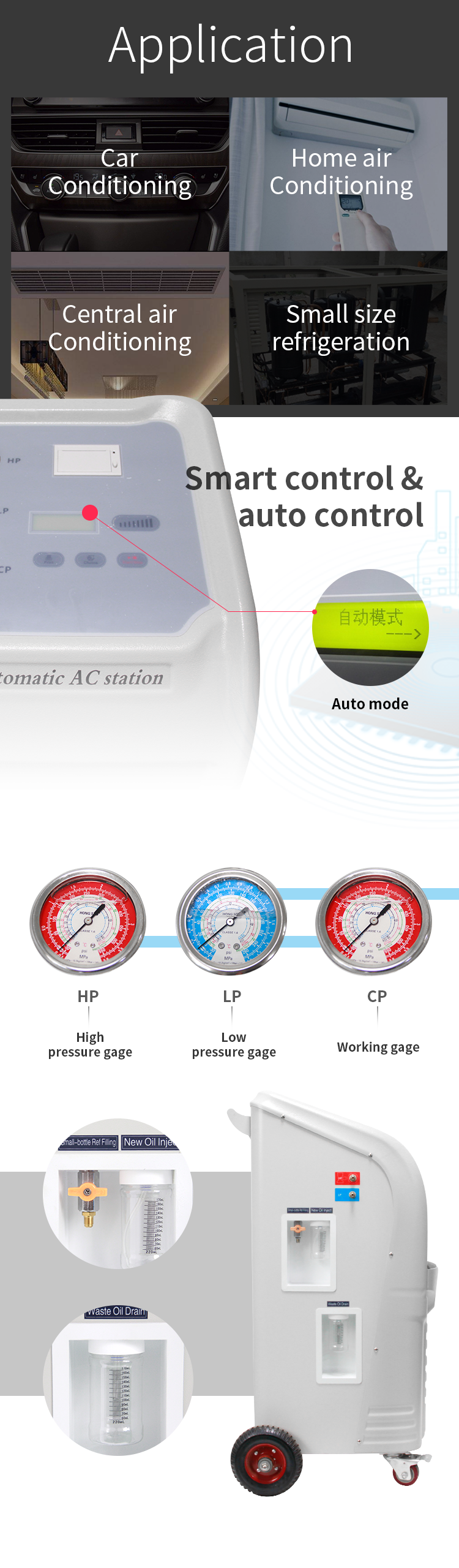 CE Certificated R134a Refrigerant Recovery Machine Fully Automatic Air Condition Car A/c System Machine with Printing supplier