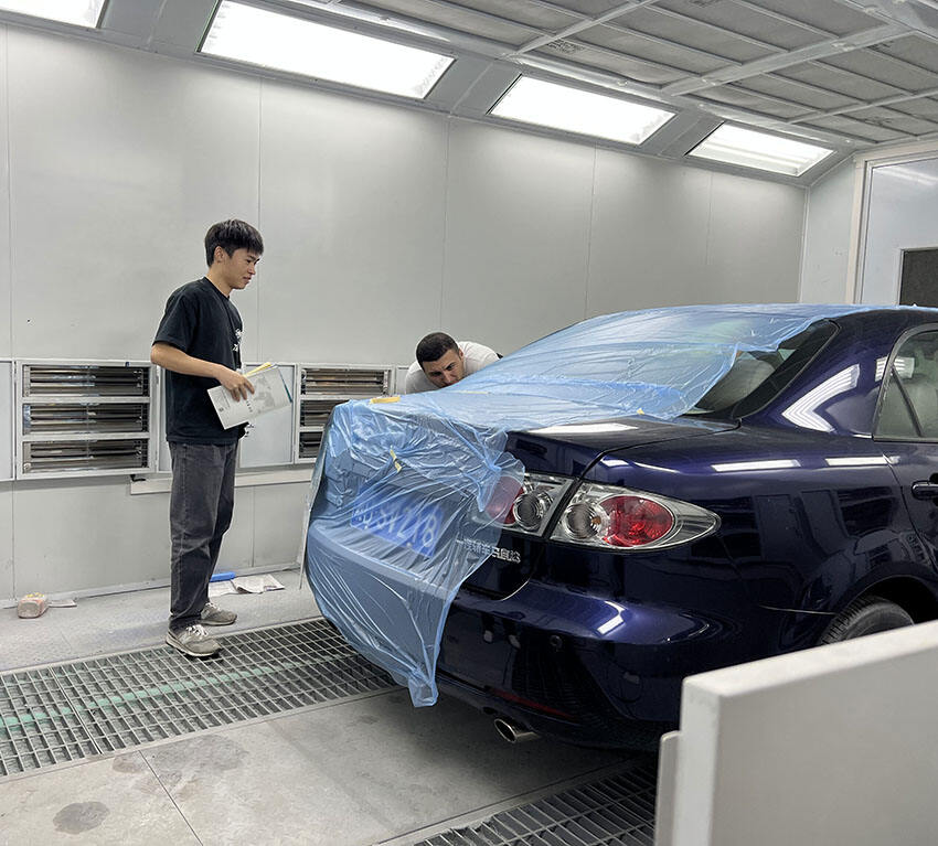 CE approved automotive car paint booth spray booth baking oven for sale manufacture