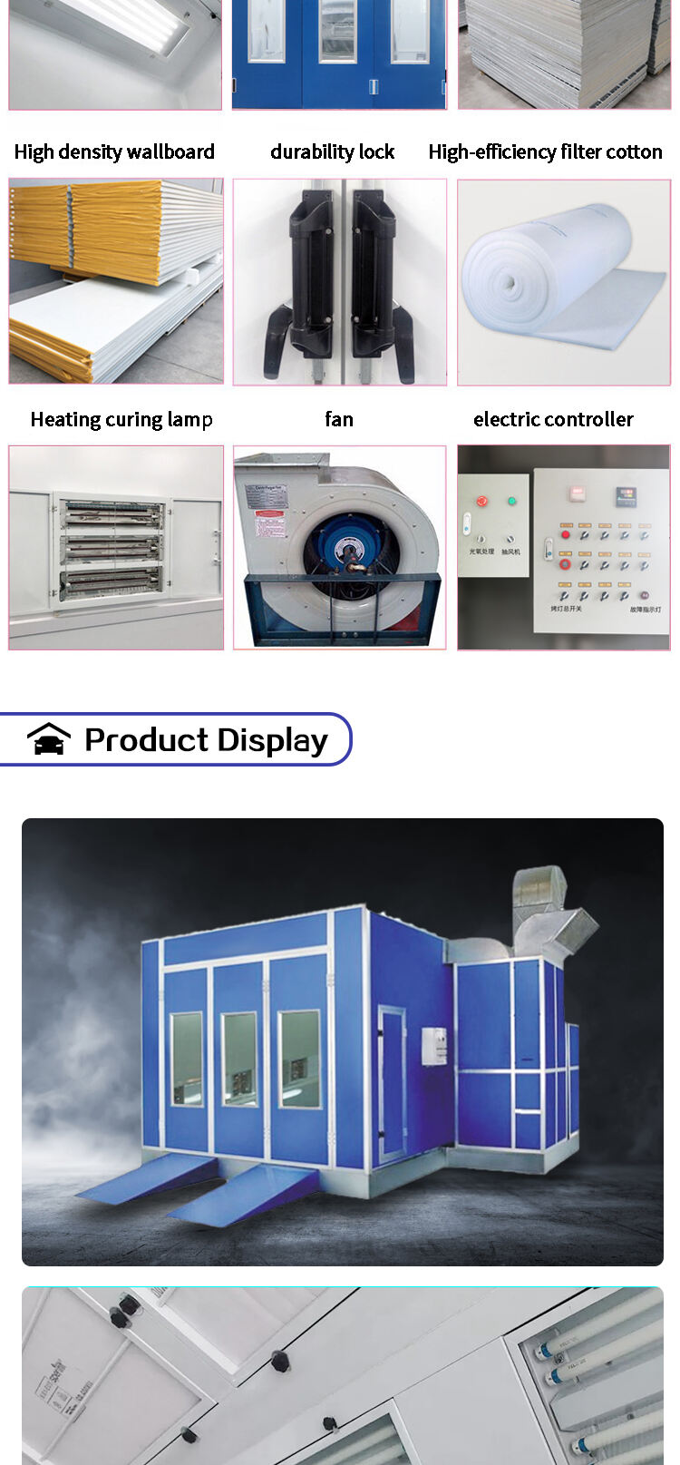 Car spray oven electric or diesel spray booth factory price paint booth for car supplier