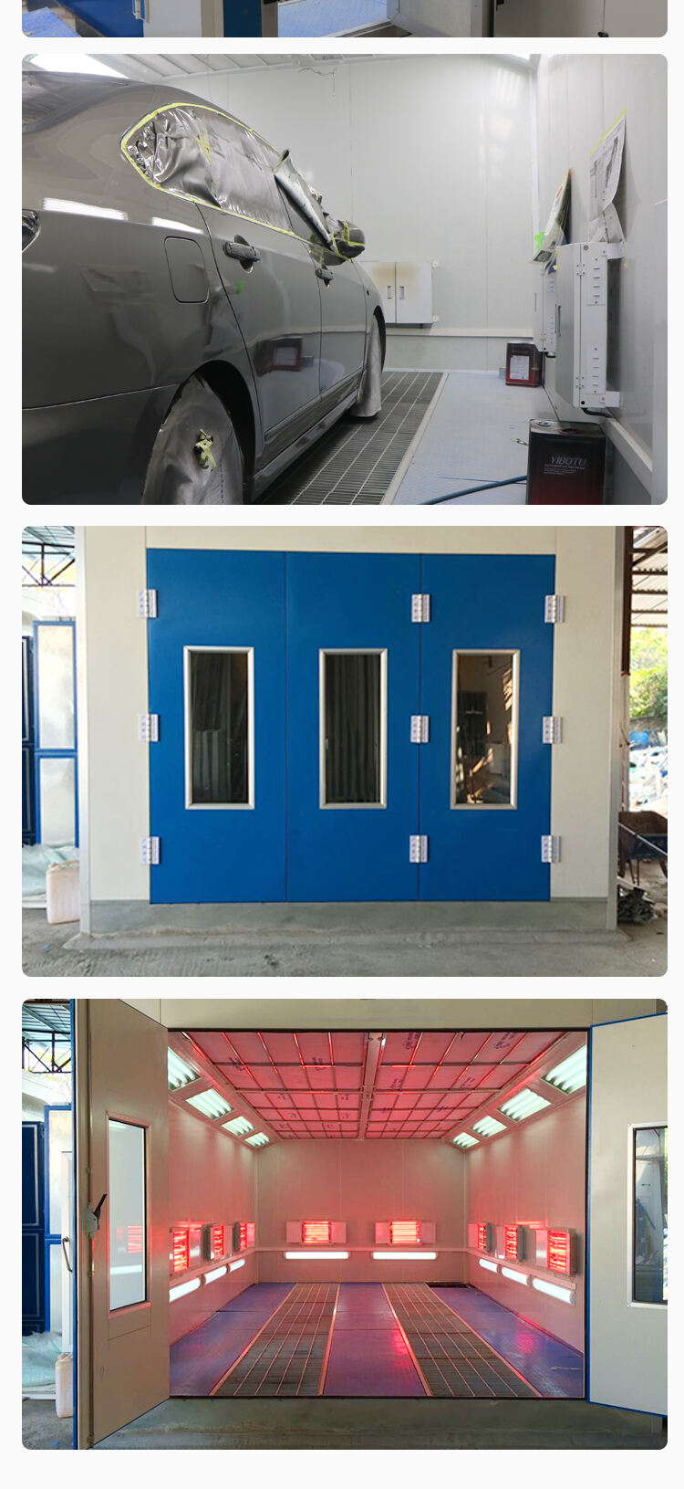 OEM spray bake paint booth Automotive Spray Booth/Car Paint Spray Room CE approve factory