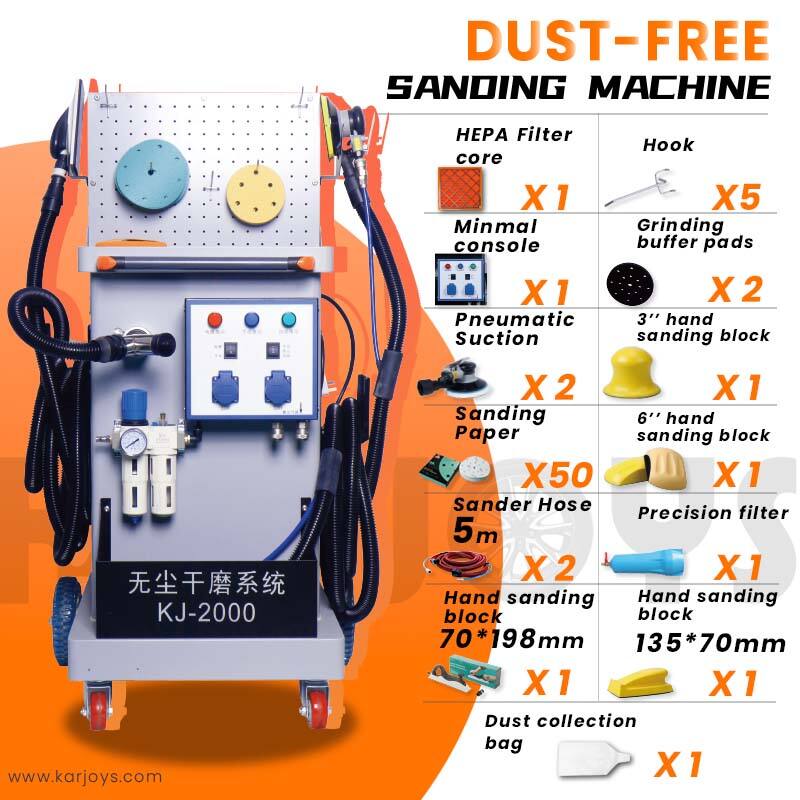 Fast delivery Double station auto detailing dust free sanding machine for cars body paint repair deluxe style factory