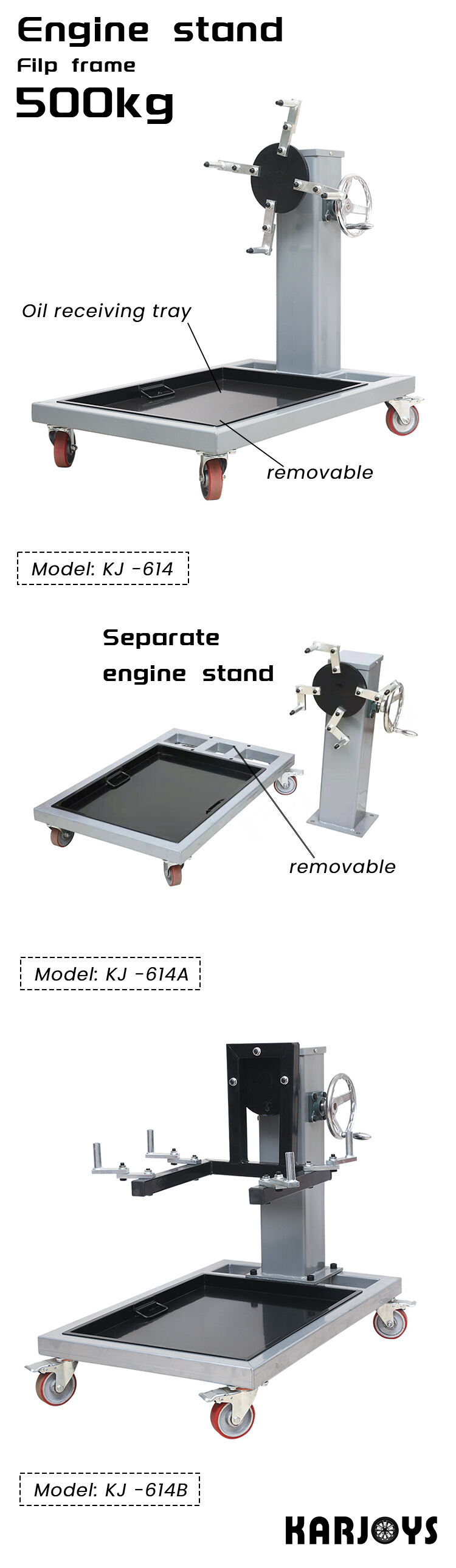 Repair Vehicle Tools Car Engine Stand Heavy Duty Rotating 500KG Auto Repair Stand Engine Flip Frame With CE manufacture