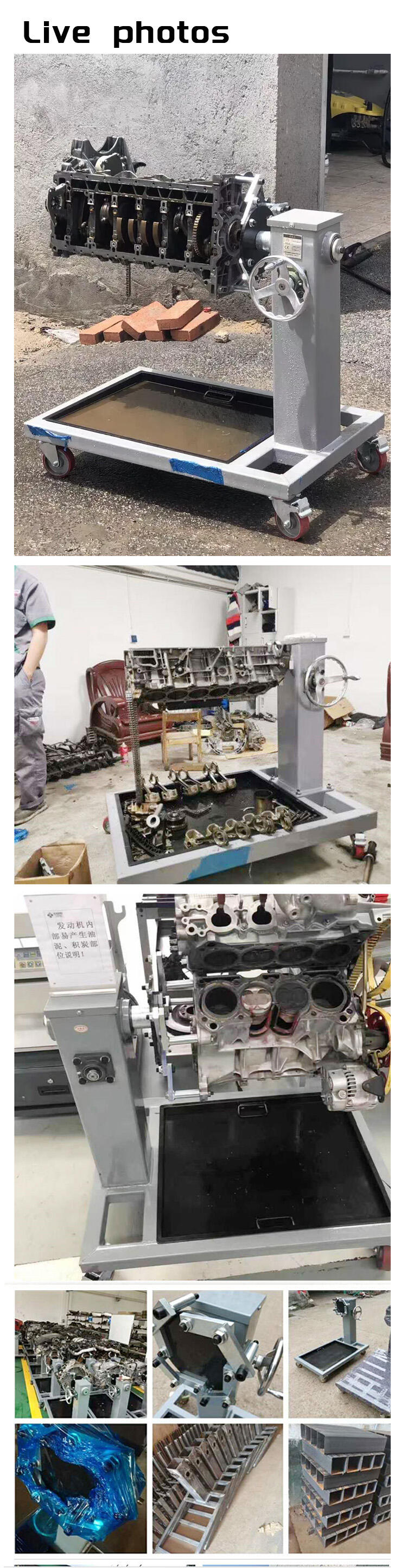 Repair Vehicle Tools Car Engine Stand Heavy Duty Rotating 500KG Auto Repair Stand Engine Flip Frame With CE details