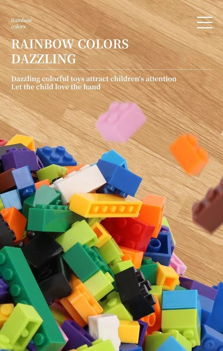 1000pcs blocks abs plastic bricks kids kit diy education compatible with small particles building block sets toys-55