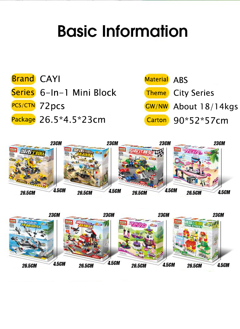 product new 6 in 1 mini engineering construction truck team city building block set engine vehicle educational diy toys for children-61