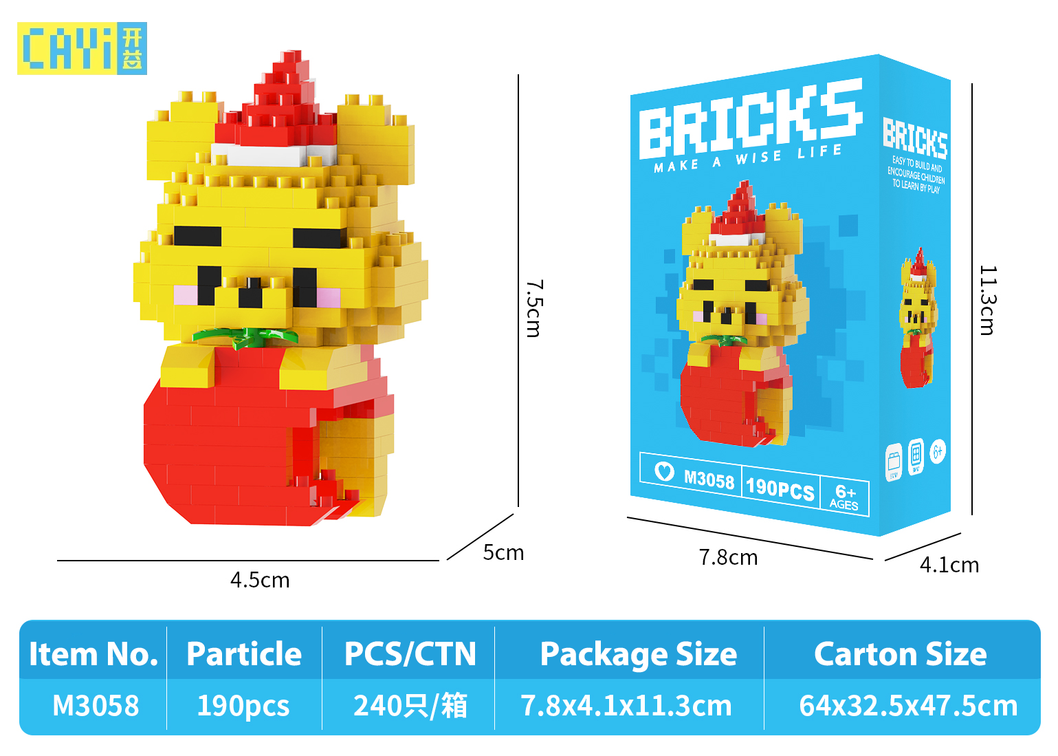 product factory wholesale cartoon micro particle block 3d puzzle toy kid gift mini monsters kit building block sets educational toy cayi-116