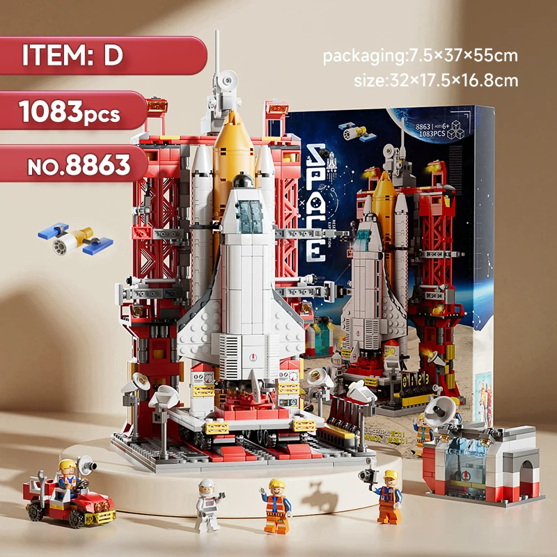 product cayi rocket city series space aerospace build block brick toy mini models space shuttle building block sets toys for kids gifts-63