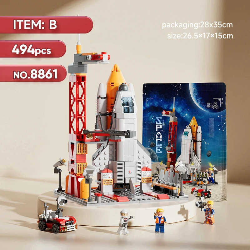 product cayi rocket city series space aerospace build block brick toy mini models space shuttle building block sets toys for kids gifts-61