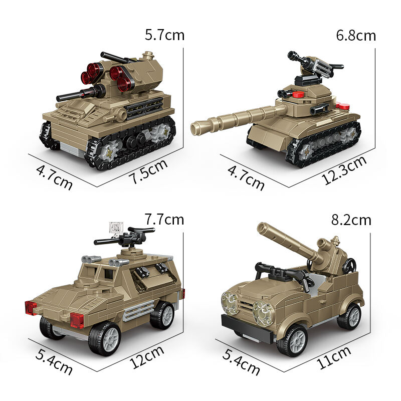 product oem custom ww2 kids diy toys military building blocks series mini model building block tank sets-60