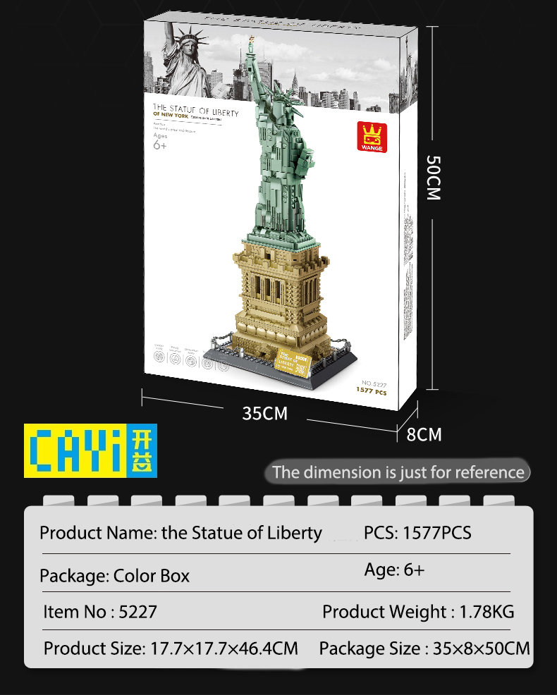 product the statue of liberty building block set landmark architecture brick toys education toys america famous building block toy 5227-56