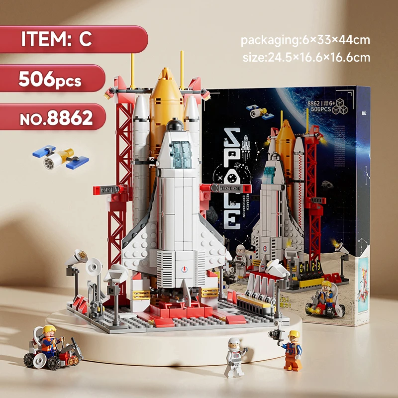 product cayi rocket city series space aerospace build block brick toy mini models space shuttle building block sets toys for kids gifts-62