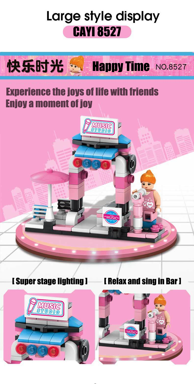 product new 6 in 1 mini music studio block toys happy time build block set outdoor activity jukebox construction set toys for girls-56