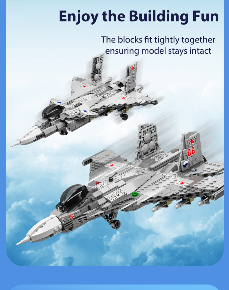 product cayi su 27 fightet jet military transport helicopter aircraft fighter military plane building block set airplane toys for kids-60