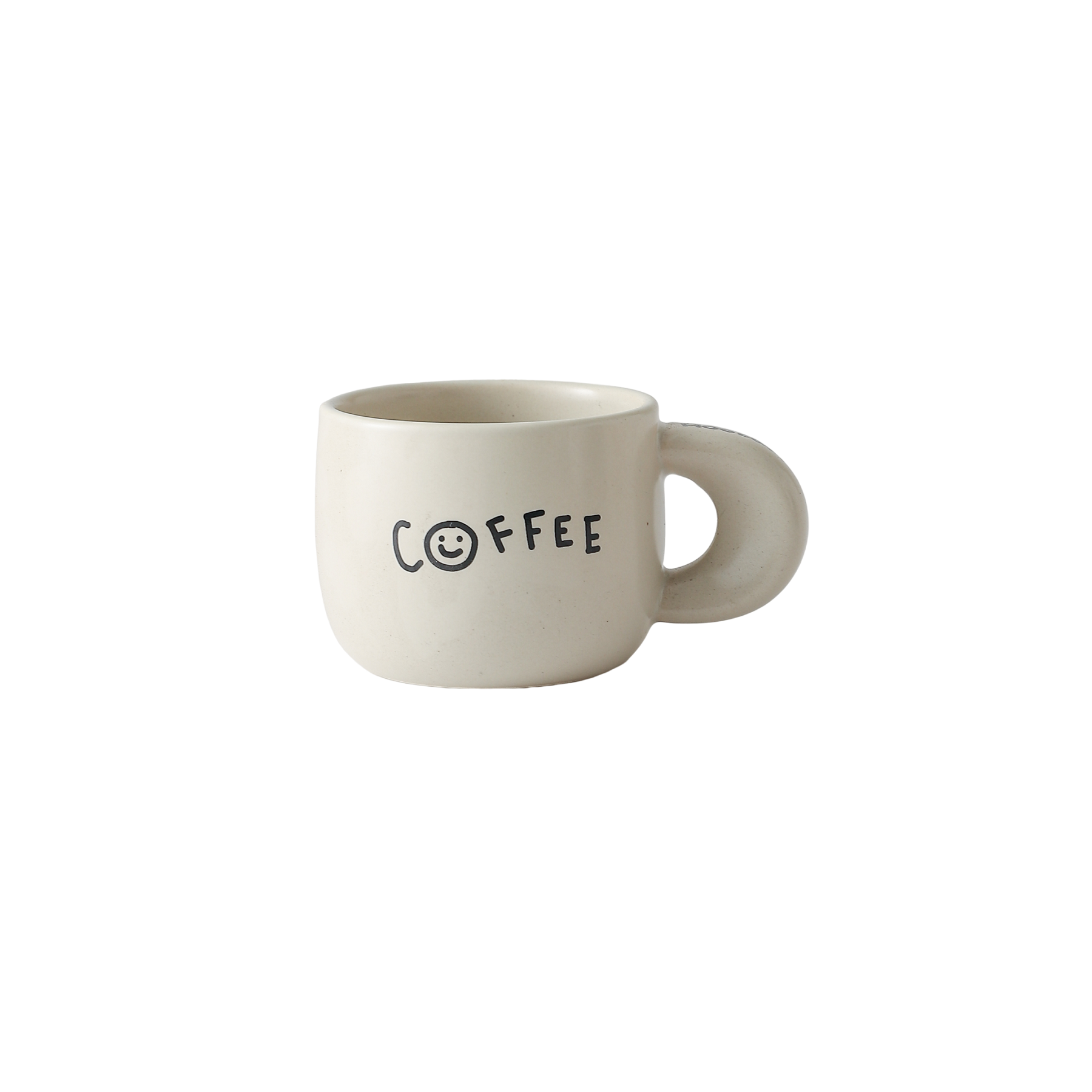 Modern Korean Mug Drinkware Custom Nordic Tea Coffee Cup Color Matt Glazed 200ml Thick Handle Porcelain Coffee Mug Ceramic manufacture