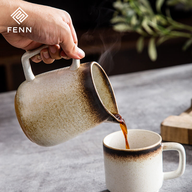 Other Travel Coffee Maker 620ML Vintage Handmade Stoneware Coffee Pot Dripper Filter Ceramic Espresso Pour Over Coffee Maker details