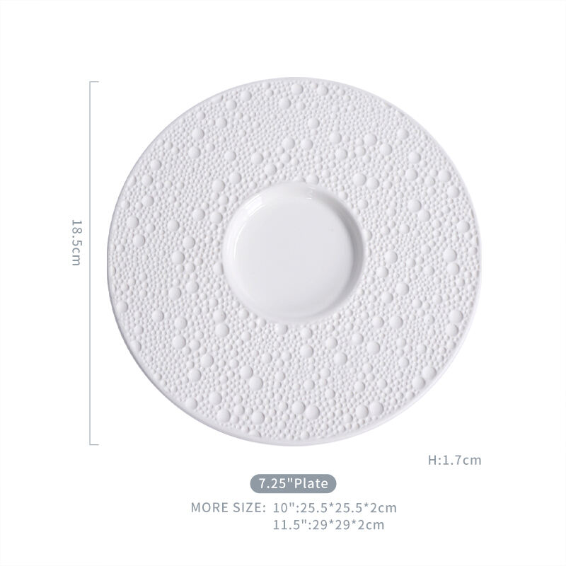 Modern Restaurant Porcelain Dinner Plate Dinnerware New Design Unique Lunar Surface Hotel Ceramic Tableware Plates supplier