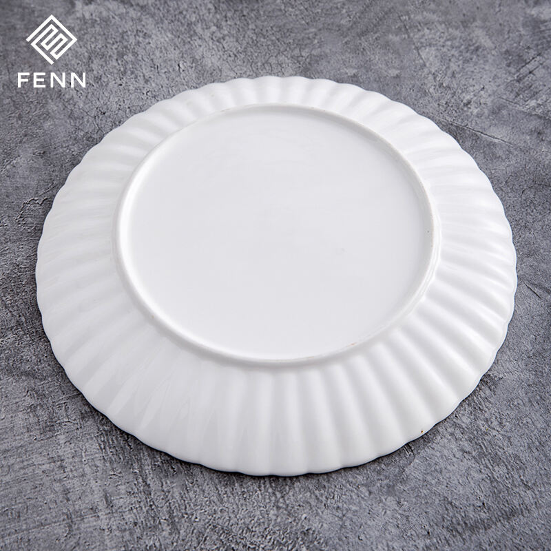 8/10 Inch Luxury Gold Edge Wedding Dinner Charger Plates Glossy New Bone China Wedding Ceramic Salad Dinner Dishes Plates supplier