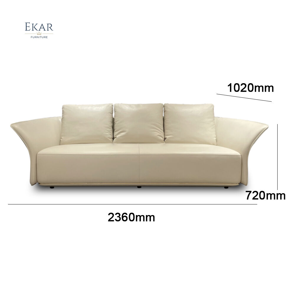 Contemporary Sophistication: New Design Sofa with Brushed Black Titanium Metallic Paint Legs details