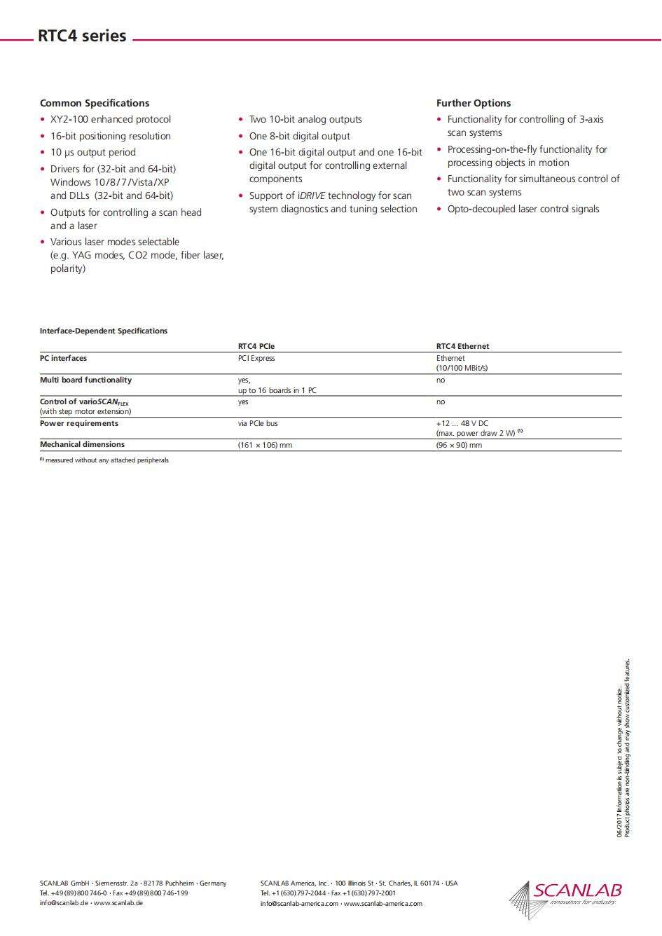 Scanlab RTC4 manufacture