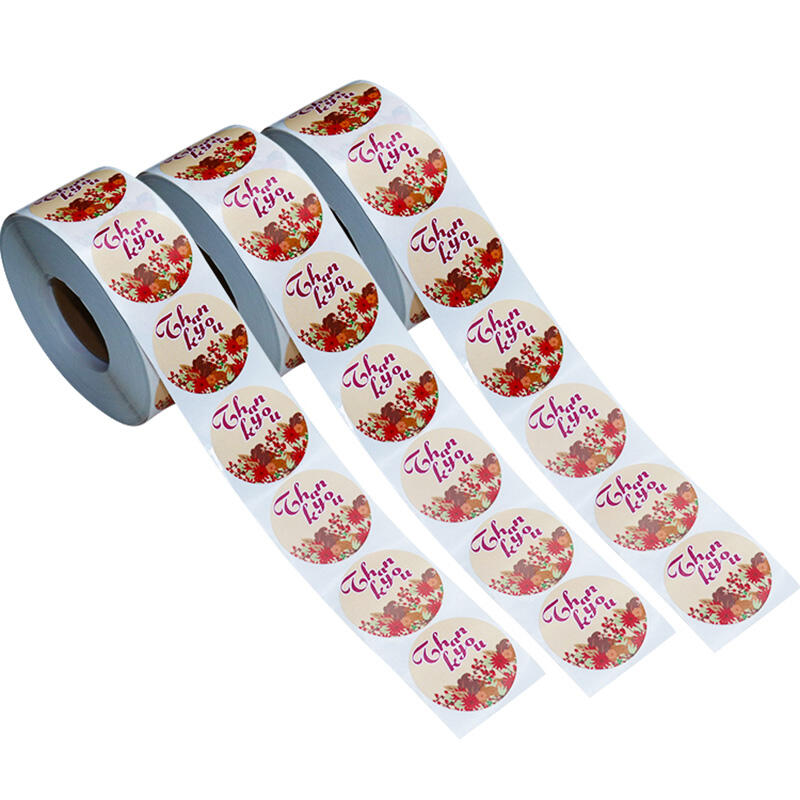 Waterproof Round thank You stickers roll thank you stickers for small business manufacture