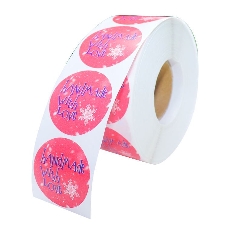 Waterproof Round thank You stickers roll thank you stickers for small business details