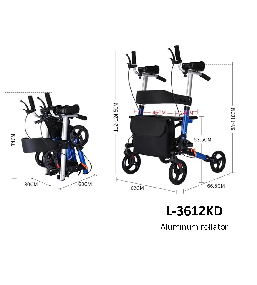 Liyuan Rollator Walker: Perfeito para Uso em Ambientes Internos e Externos