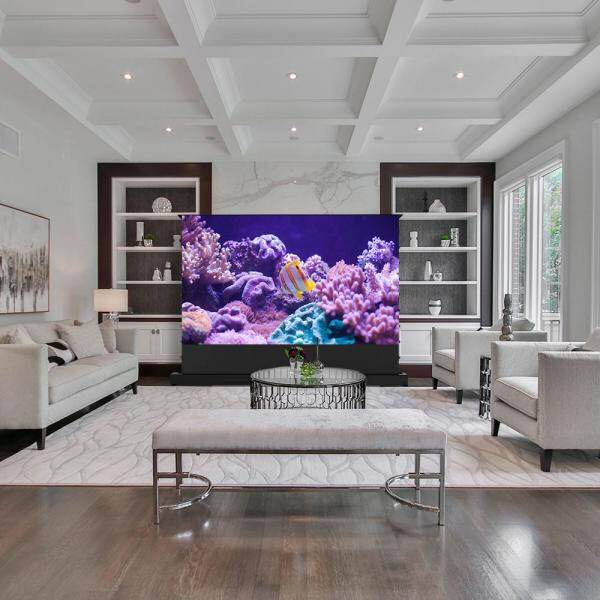 Enjoy a True Cinematic Experience with a 120 Inch Floor Rising Projector Screen