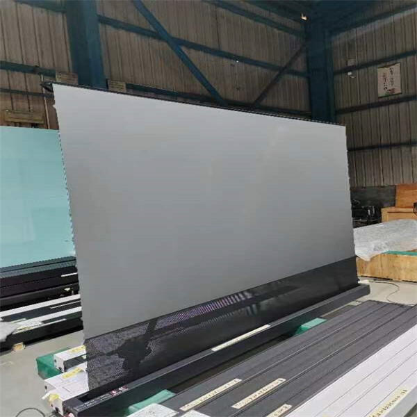 Motorized retractable projector screens offer sleek design and ease of use.
