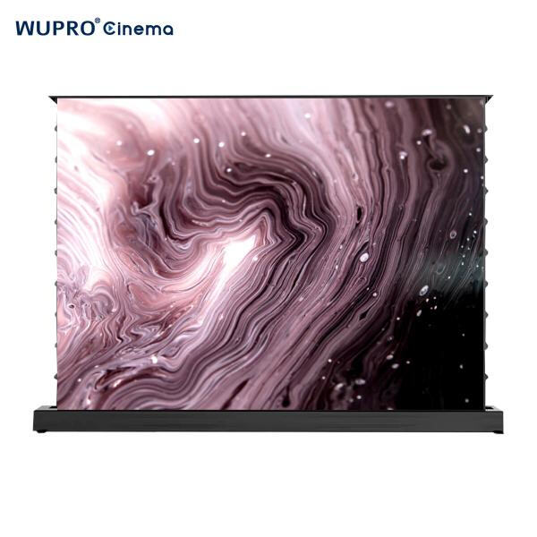 Personalize your viewing experience with a motorised projector screen that offers a variety of sizes and aspect ratios to suit your needs