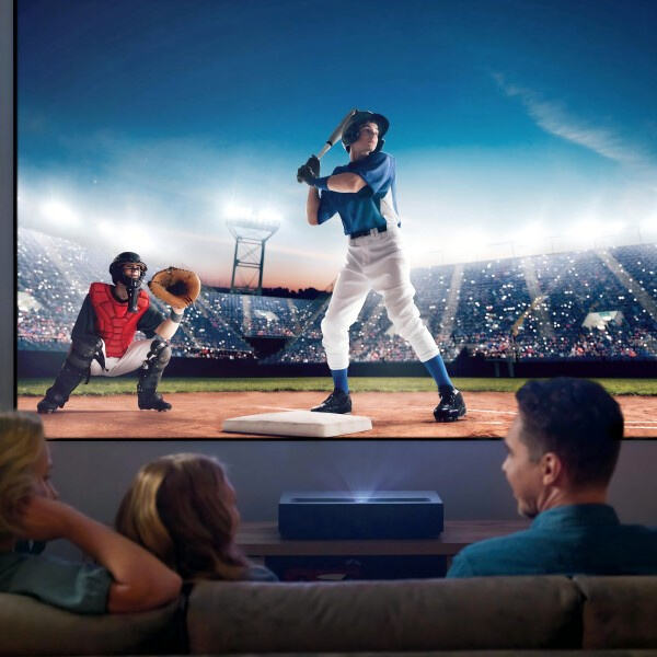 Advanced Triple Laser Short Throw Projector for an Immersive Viewing Experience