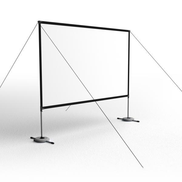 Experience the ultimate movie night under the stars with an outdoor retractable movie screen.