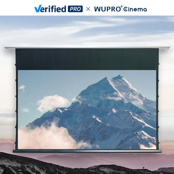Motorized projector screens.