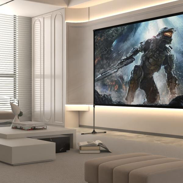 Host epic movie nights under the stars with an outdoor projector screen
