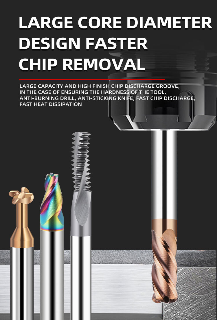 product deskar hrc45 hrc55 hrc65tungsten steel solid hard alloy end mill cnc carbide end milling cutter cnc tool factory customized-6