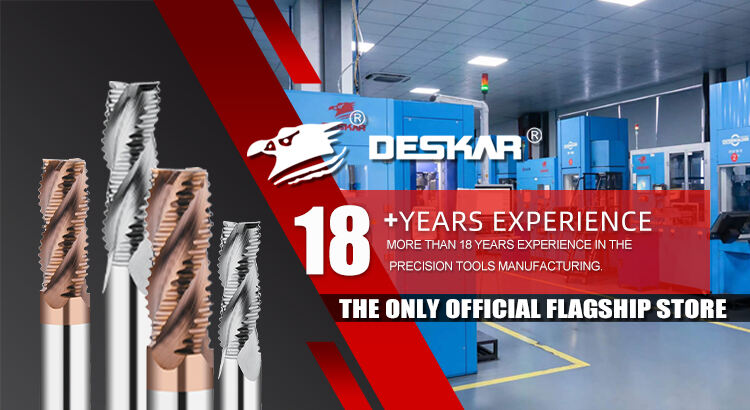 product deskar tungsten carbide rouging end mill for steel and aluminum with coarse skin cutter cnc machine wave edge milling cutter-3