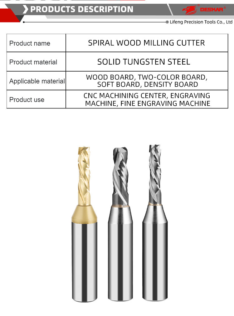 2 shank milling cutter engraving slotting woodworking for mdf plywood chipboard wood end mill-4