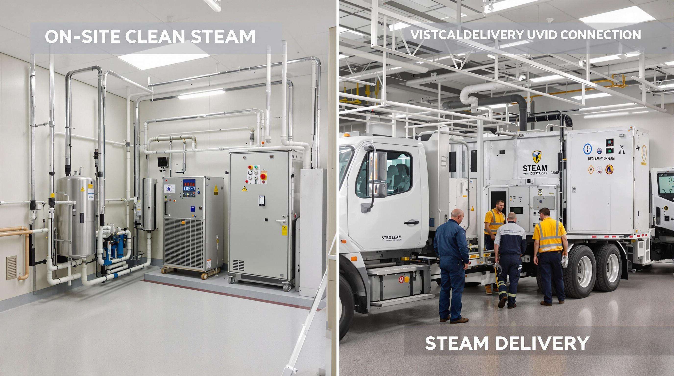 Comparison of on-site steam generator and steam delivery system in hospital setting