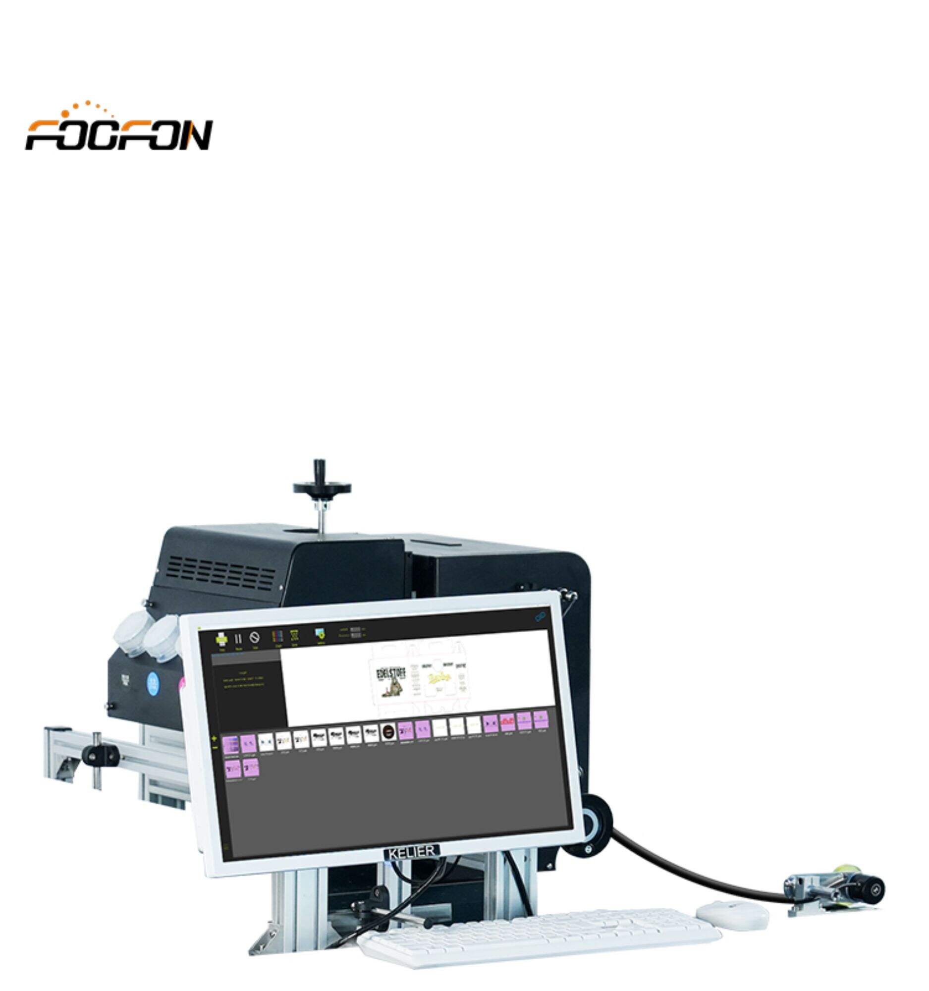 Foofon preço de fábrica impressora plana de caixa ondulada automática de uma passagem impressora jato de tinta digital de passagem única