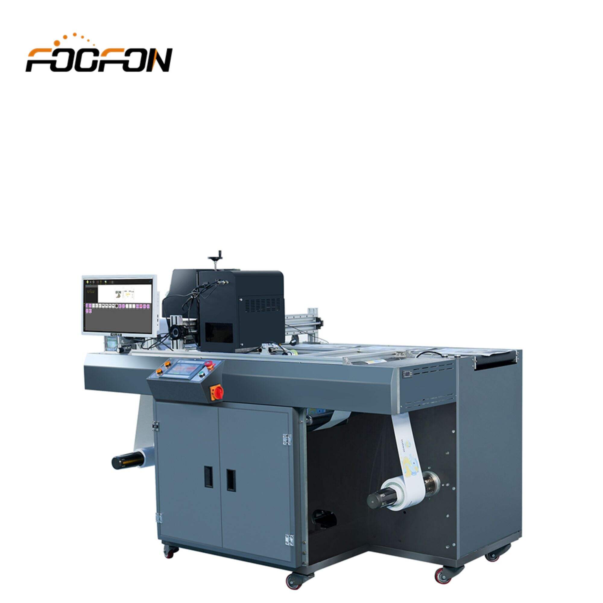 Foofon Hochwertiger automatischer Etikettendrucker. Digitaldrucker mit neuem Design, Single-Pass-Roll-to-Roll-Drucker