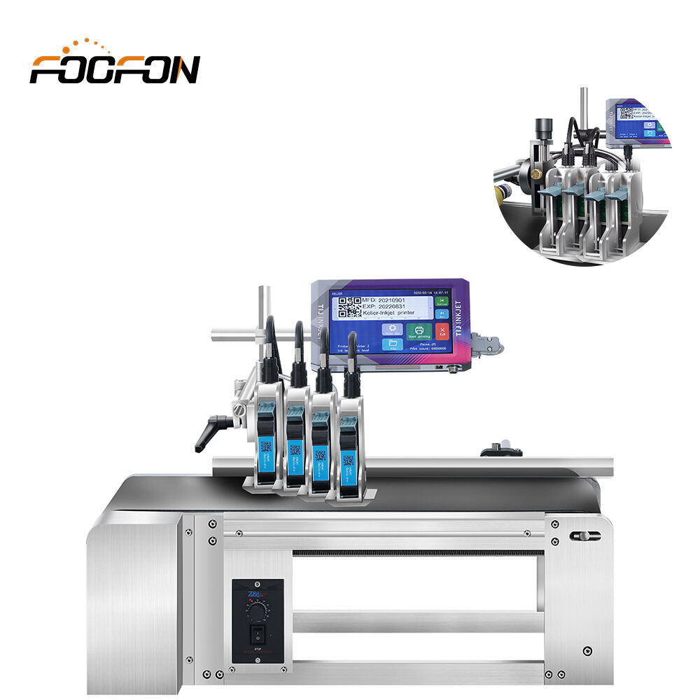 Foofon-impresora de inyección de tinta en línea, alta calidad, alta definición, para fecha de caducidad, código de lote, tiempo, máquina de codificación de número de serie