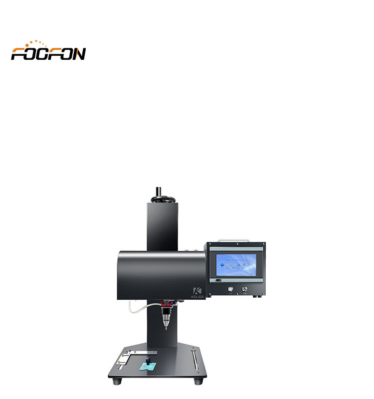 Foofon CNC Pneumatic Dot Peen Marking Machine Metal Engraving Machinery For Nameplate Metal Serial Numbers Engraving Benchtop Design