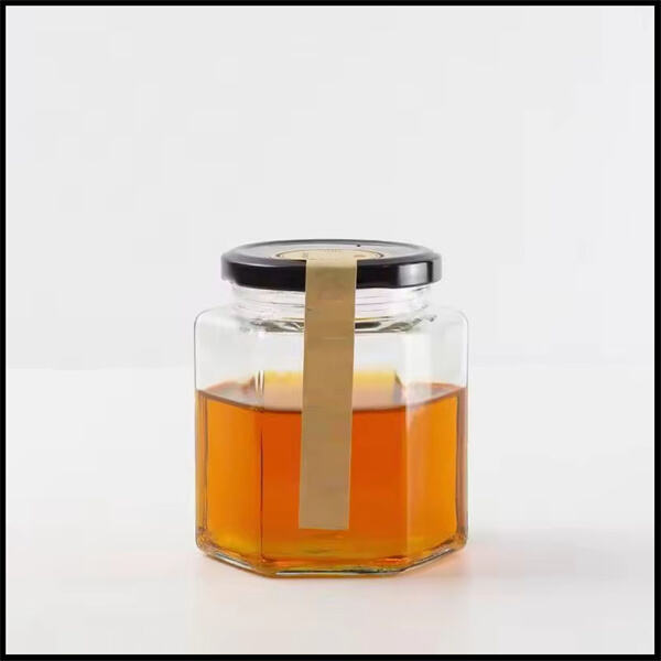 Transparent bottles for showcasing the beauty of golden honey