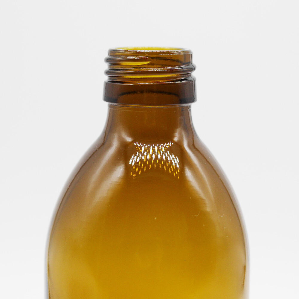 Pharmaceutical amber glass bottles for syrup DIN PP 28mm