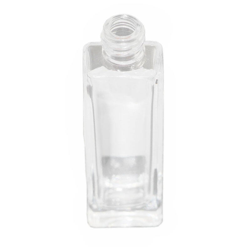 50ml clear glass thick wall flat square perfume bottles empty perfume bottles with mist spray cap