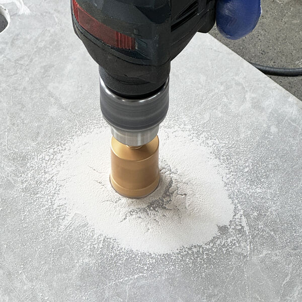 Precision drilling on granite surfaces with diamond core drill bit